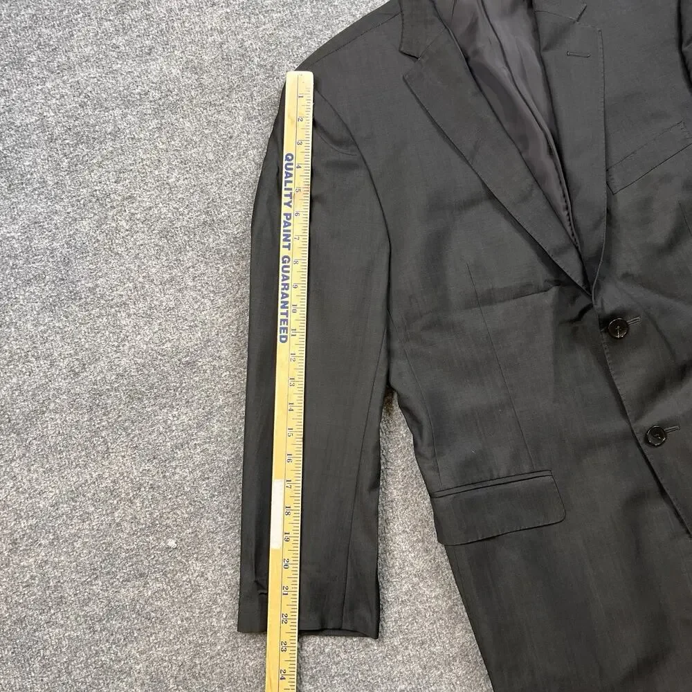 Z by Zegna Blazer Mens 40 Graphite Grey Wool Mohair Blend Modern Business Jacket